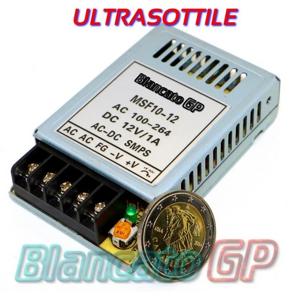 34011545 - 12V - elettronicadefilippo srl - POWER MINI 12-1 - ALIMENTATORE  12V 1A