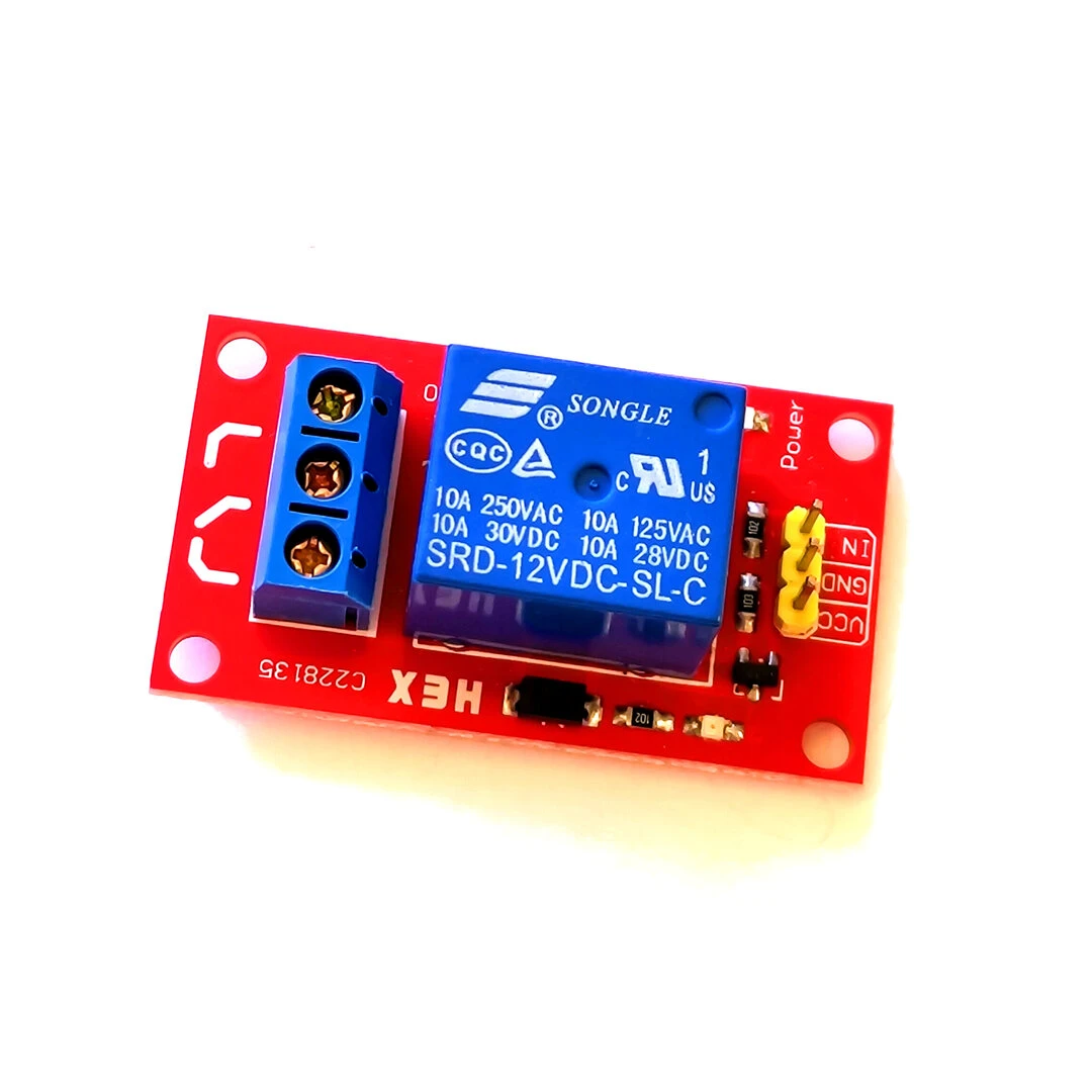 Modulo relè 12V 10A compatto con contatti NO-NC